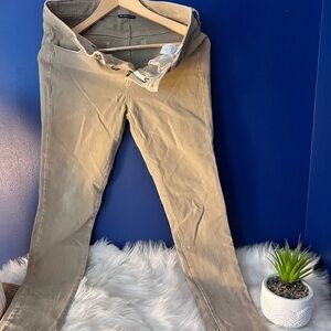 AE // 8 xlong hi rise  khaki tan skinny pants